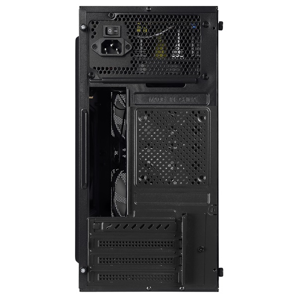 Everest Számítógépház - MINION Mesh PEAK 300W (fekete; 2x12cm venti, Micro ATX / MINI-ITX, 300W táp)