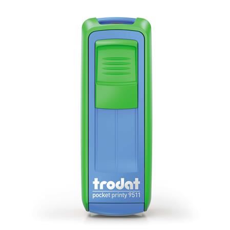 Trodat 9511Z/K/F "Pocket Printy 9511" bélyegző zöld-kék ház, fekete párnával (IT9511ZK) Trodat 9511Z/K/F "Pocket Printy 9511" bélyegző zöld-kék ház, fekete párnával (IT9511ZK)