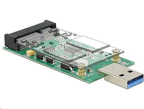 Delock USB 3.0, A-típusú csatlakozódugó > teljes méretű mSATA átalakító (62681) Delock USB 3.0, A-típusú csatlakozódugó > teljes méretű mSATA átalakító (62681)