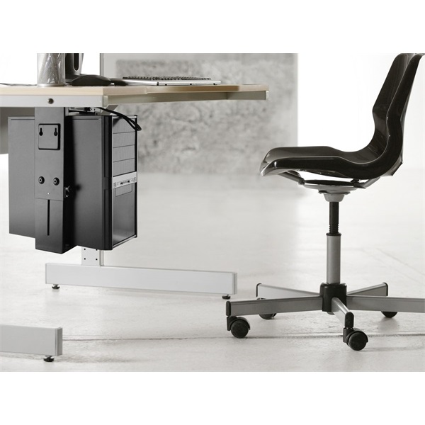Equip  650892  asztallap aljára rögzíthető Max.: 10kg PC állvány Fekete 