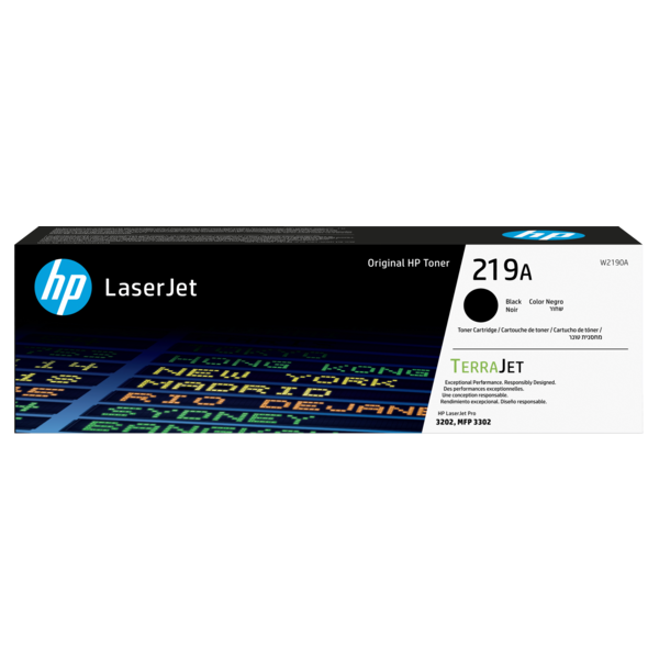 HP Toner (219A) W2190A fekete 1300/oldal 3302/3202 Eredeti