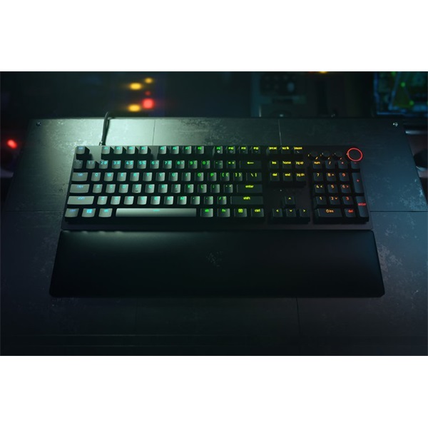 Razer Huntsman V2 Clicky Optical Switch (Purple) US billentyűzet fekete (RZ03-03930300-R3M1)