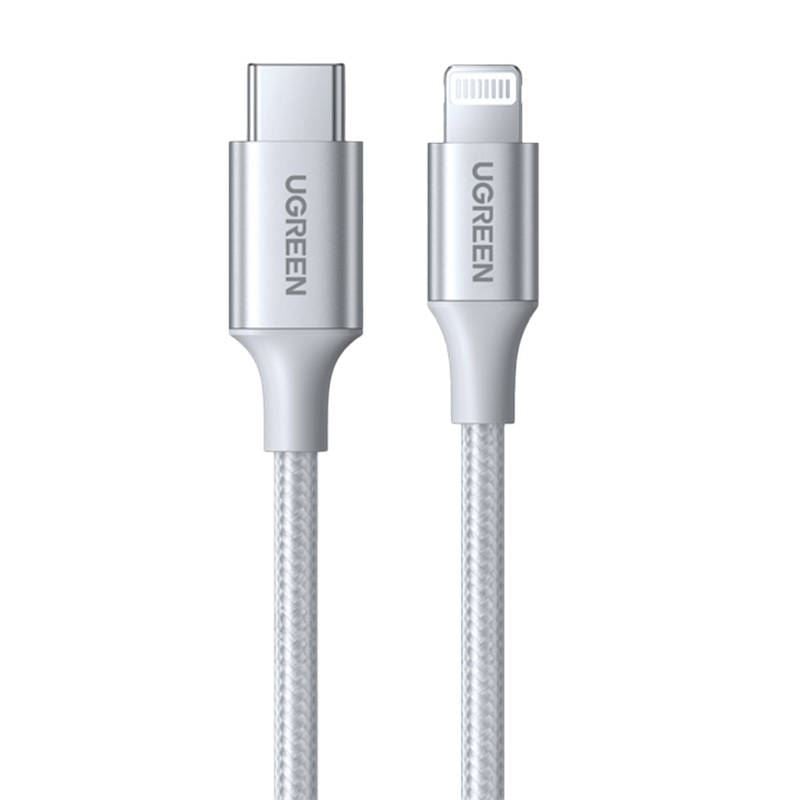 UGREEN US304 USB-C - Lightning kábel 3A 1m ezüst (70523) UGREEN US304 USB-C - Lightning kábel 3A 1m ezüst (70523)
