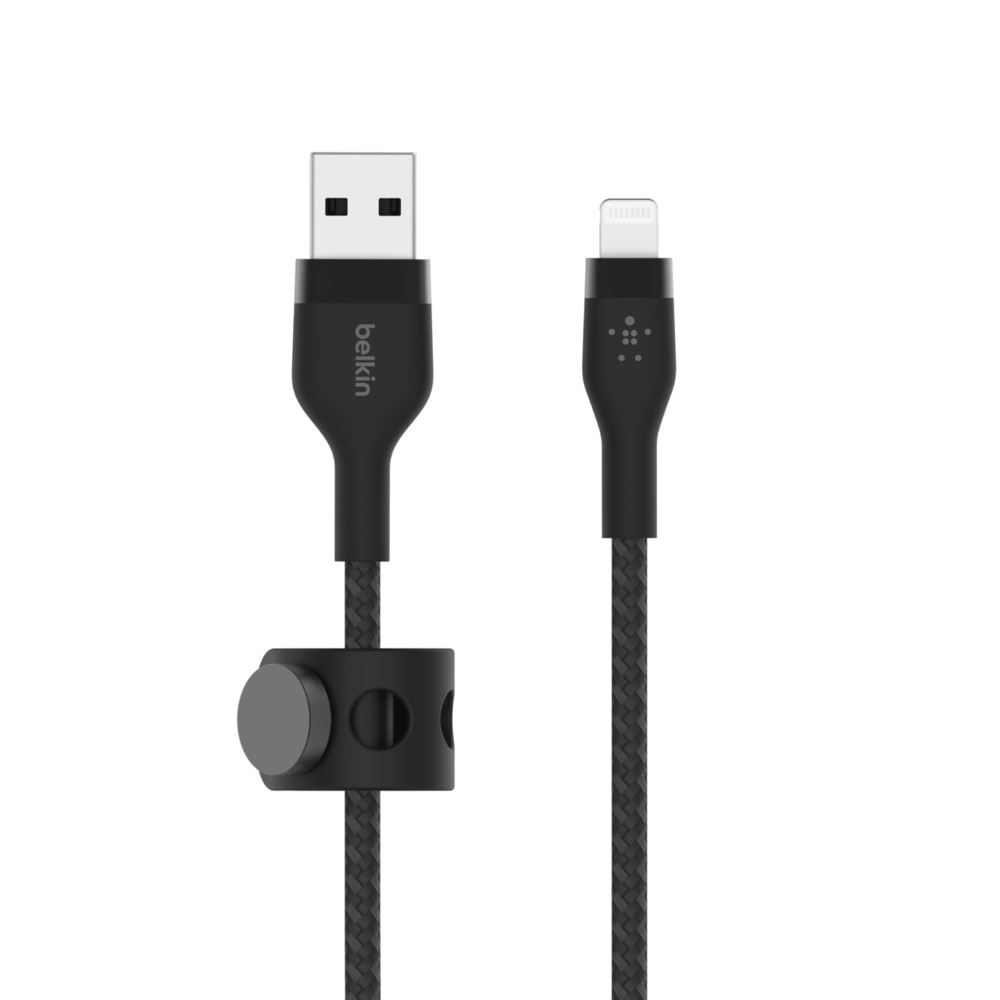 Belkin BOOST CHARGE PRO Flex USB-A - Lightning kábel 1m fekete (CAA010bt1MBK)