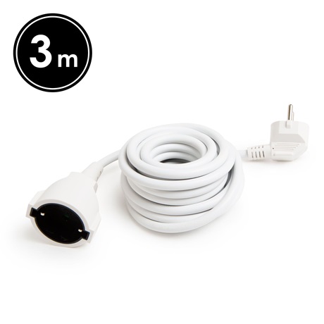 Delight 20500WH LENGŐ HOSSZABBÍTÓ FEHÉR - 3 X 1,5 MM2 - 3 M