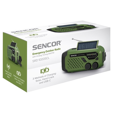 Sencor SRD 1000SCL GR Kemping rádió 