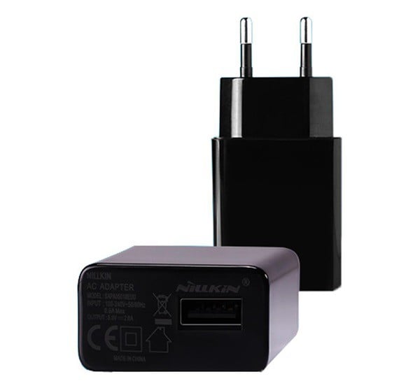 NILLKIN hálózati töltő USB aljzat (5V / 2000mA) FEKETE