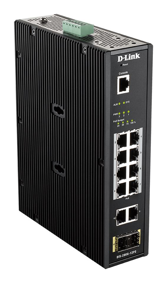 D-Link DIS-200G-12PS menedzselhető 12 portos Gigabit switch