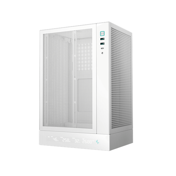 DeepCool CH170 DIGITAL WH Mini-ITX Számítógépház Fehér 