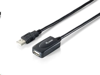 Equip 133336 aktív, USB2.0, A-A hosszabbítókábel, apa/anya, duplán árnyékolt, 5m