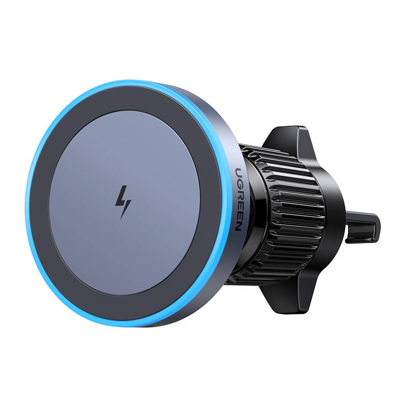 Magnetic car holder with inductive charger Ugreen W525, for air vent, 15W (black) Magnetic car holder with inductive charger Ugreen W525, for air vent, 15W (black)
