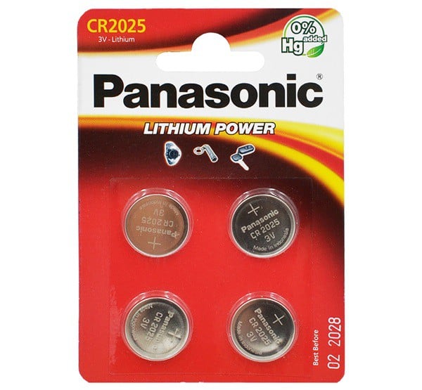PANASONIC gombelem (CR2025, 3V, lítium) 4db / csomag (CR2025EL-4B) PANASONIC gombelem (CR2025, 3V, lítium) 4db / csomag (CR2025EL-4B)