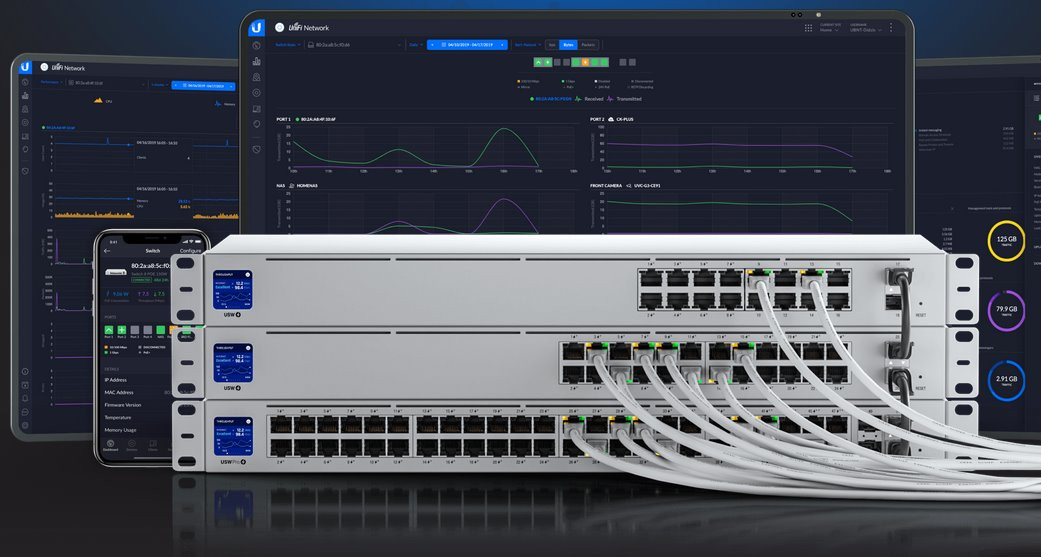 Ubiquiti UniFi USW-16-POE Gen2 16port GbE LAN 8x PoE+ 2xGbE SFP port L2 menedzselhető switch