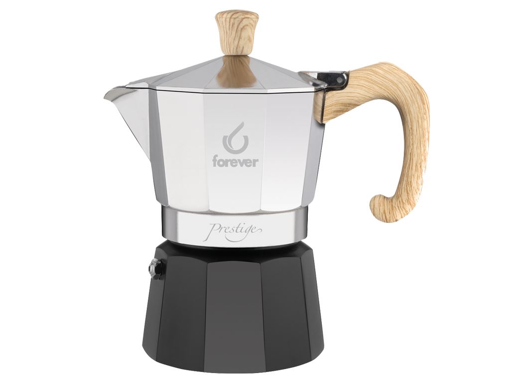 Forever Moka Prestige Woody 3 csészés kávéfőző (120238) Forever Moka Prestige Woody 3 csészés kávéfőző (120238)