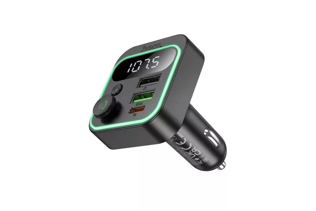 Hoco E85 Tiger szivargyújtós (Autós) töltővég Qc3.0 + autós Fm transmitter fekete (PM037085)