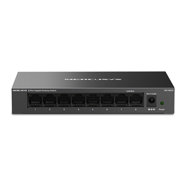 MERCUSYS MS108GS 8x1000Mbps Fémházas Asztali Switch MERCUSYS MS108GS 8x1000Mbps Fémházas Asztali Switch