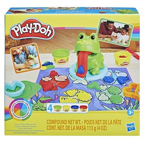 Hasbro Play-Doh: békák és színek kezdőkészlet 4db gyurmával (F6926)