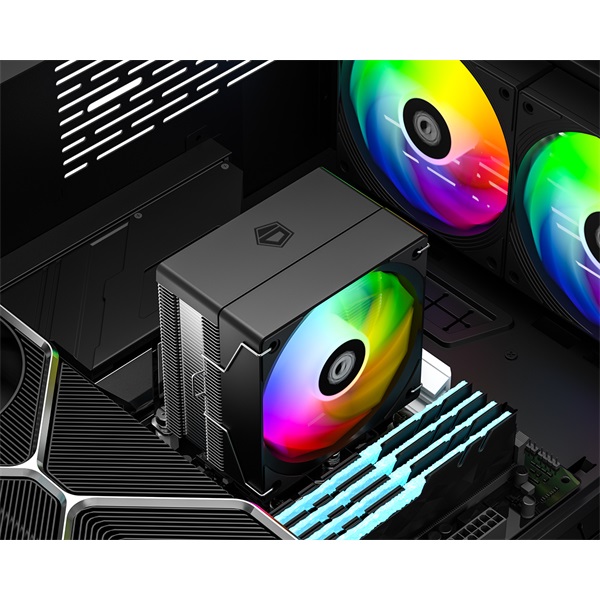 ID-Cooling  SE-903-XT V2 ARGB 29,1dB max. 80,02 m3/h 4pin csatlakozó  3 db heatpipe 9cm  PWM CPU Cooler