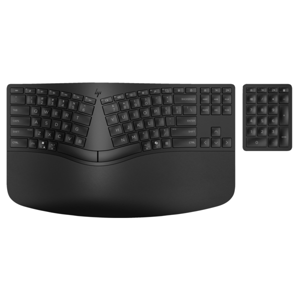 HP Ergonomic 965 Vezeték nélküli billentyűzet Fekete HP Ergonomic 965 Vezeték nélküli billentyűzet Fekete