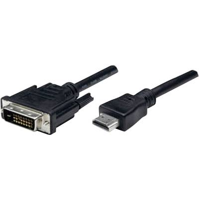 HDMI / DVI átalakító kábel, 1x HDMI dugó - 1x DVI dugó 24+1 pólusú, 1,8 m, Manhattan HDMI / DVI átalakító kábel, 1x HDMI dugó - 1x DVI dugó 24+1 pólusú, 1,8 m, Manhattan