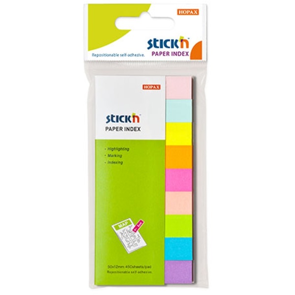 Stick`N 50x12mm 9x50lap neon/pasztell mix jelölőcímke Stick`N 50x12mm 9x50lap neon/pasztell mix jelölőcímke