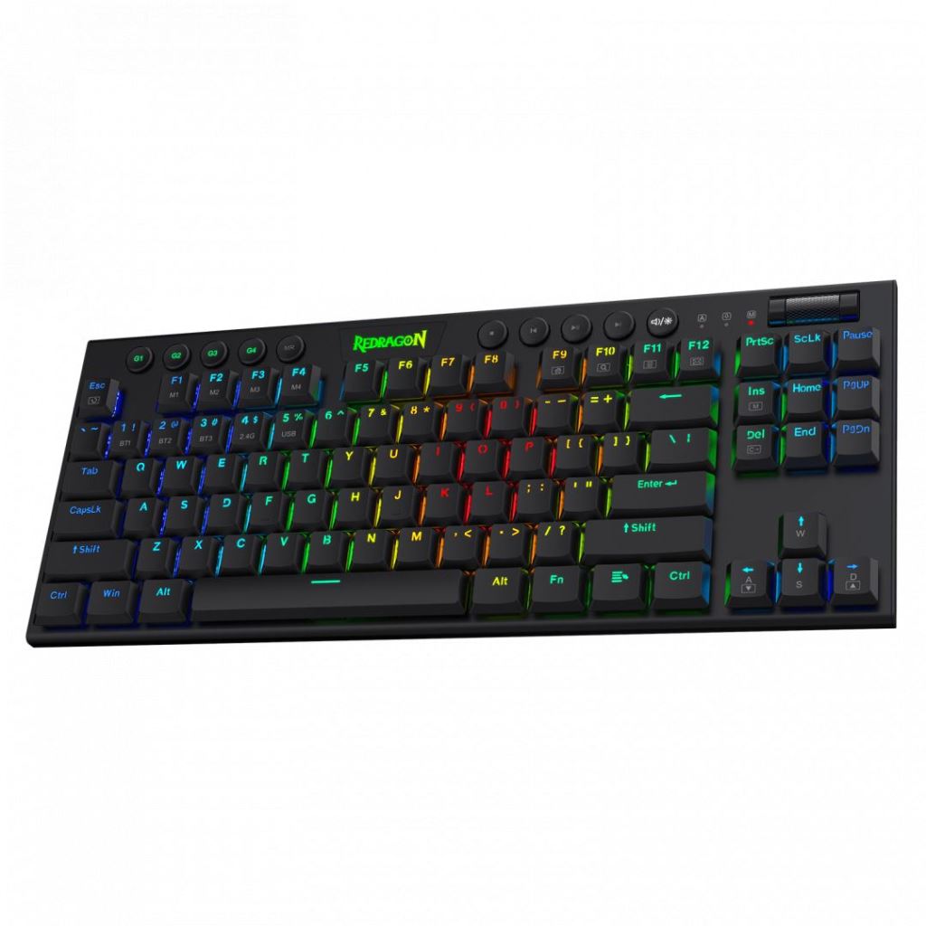 Redragon Horus TKL Red Switch vezetékes/vezeték nélküli billentyűzet fekete (K621-RGB_RED_HU) Redragon Horus TKL Red Switch vezetékes/vezeték nélküli billentyűzet fekete (K621-RGB_RED_HU)