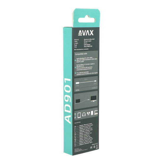  AVAX AD901 PRIME Type C - HDMI 2.1 8K/60Hz adapter