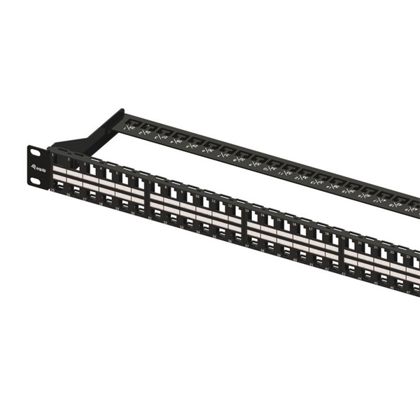 Equip 769248 48 port Cat6 1U árnyékolatlan Keystone Patch Panel Fekete Equip 769248 48 port Cat6 1U árnyékolatlan Keystone Patch Panel Fekete
