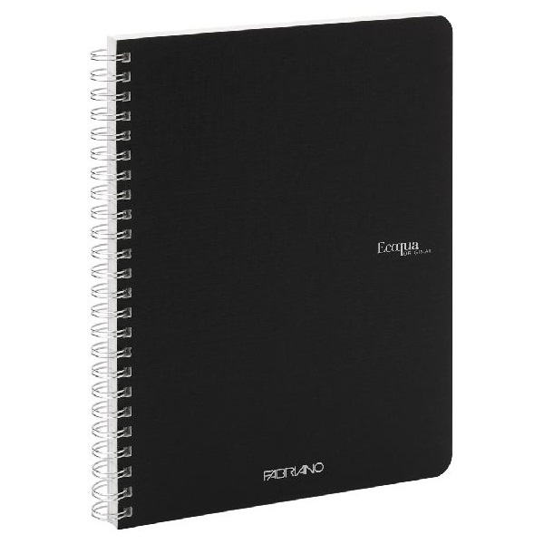 Fabriano Ecoqua A5 70lapos fekete sima spirálfüzet Fabriano Ecoqua A5 70lapos fekete sima spirálfüzet
