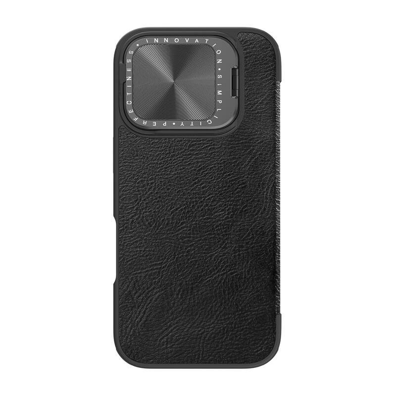 Etui Nillkin Qin Bőr iPhone 16 Pro Max (czarny) Etui Nillkin Qin Bőr iPhone 16 Pro Max (czarny)