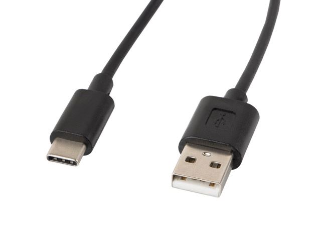 Lanberg USB A -> USB Type-C összekötő kábel 1.8m fekete /CA-USBO-10CC-0018-BK