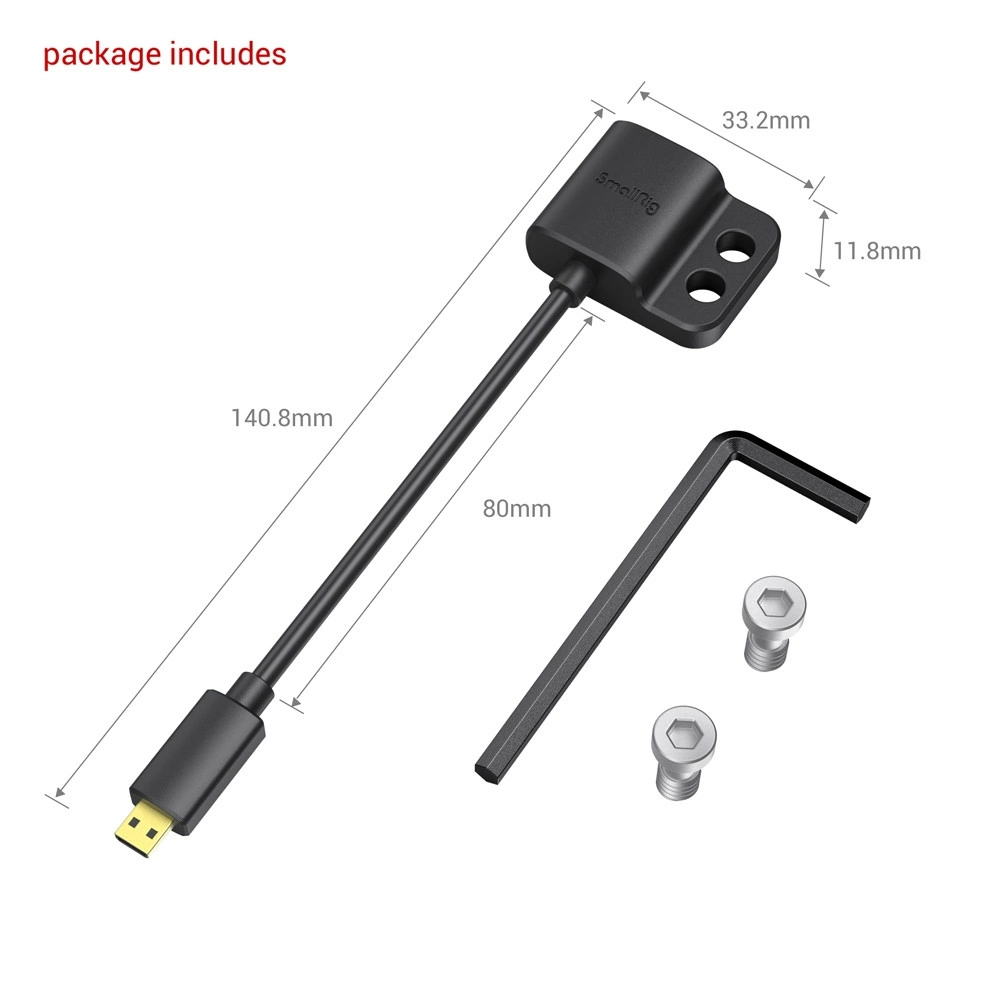 SMALLRIG Ultra Slim 4K HDMI Adapter kábel D to A 