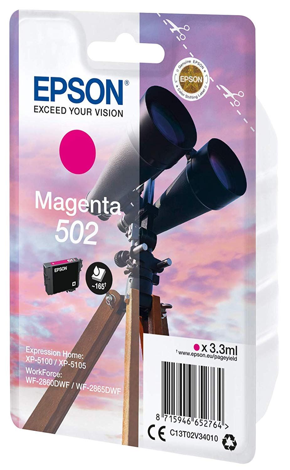Epson 502 tintapatron magenta (C13T02V34010) Epson 502 tintapatron magenta (C13T02V34010)
