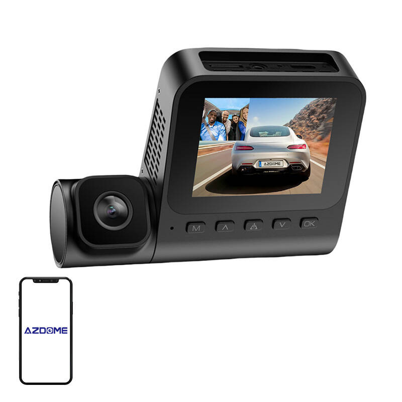 Azdome V600-2CH G-érzékelővel 1080p elülső kamera és 1080p beltéri kamera 