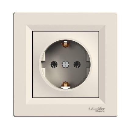 Schneider EPH2900123 ASFORA csavaros/kerettel 2P+F csatlakozóaljzat bézs Schneider EPH2900123 ASFORA csavaros/kerettel 2P+F csatlakozóaljzat bézs