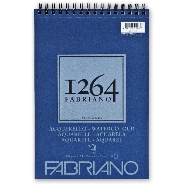 Fabriano 1264 Watercolour 300g A4 30lapos spirálkötött akvarell tömb Fabriano 1264 Watercolour 300g A4 30lapos spirálkötött akvarell tömb