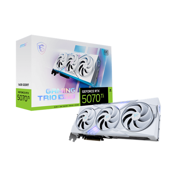 MSI  PCI-Ex16x nVIDIA RTX 5070 Ti GAMING TRIO 16GB DDR7 OC WHITE Videokártya