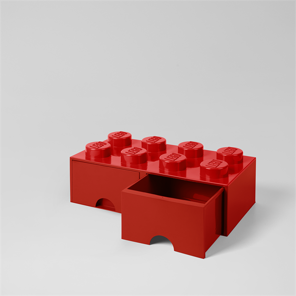 LEGO Fiókos tárolódoboz 2x4 Piros