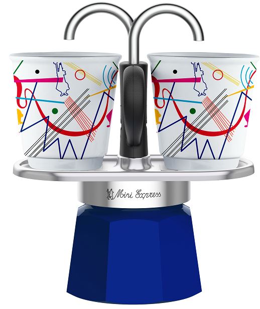 Bialetti mini Express Kandinsky 2 személyes kotyogós kávéfőző szett (1407/NP) Bialetti mini Express Kandinsky 2 személyes kotyogós kávéfőző szett (1407/NP)