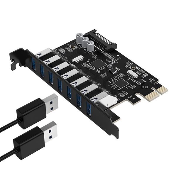 Orico 7x USB 3.0 bővítő kártya PCIe (ORICO-PVU3-7U-V1)