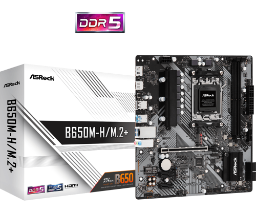 ASRock sAM5 B650M-H/M.2+ alaplap ASRock sAM5 B650M-H/M.2+ alaplap