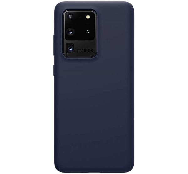 NILLKIN FLEX PURE szilikon telefonvédő (ultravékony, környezetbarát, mikrofiber plüss belső, matt) SÖTÉTKÉK [Samsung Galaxy S20 Ultra 5G ...