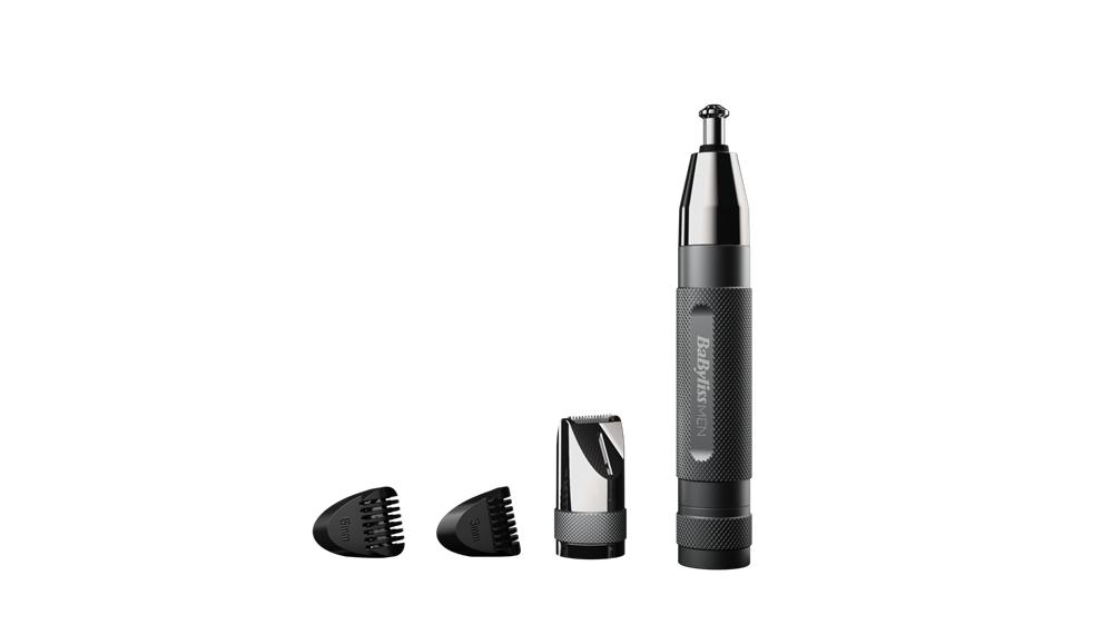 BaByliss E116E Super X-Metal Series Orr- és fülszőrzetnyíró szemöldök trimmerrel Szürke-ezüst