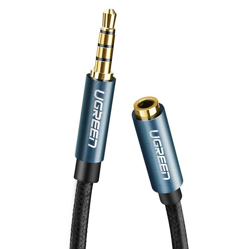 UGREEN AV118 3,5mm-es jack audio hosszabbító kábel 1,5m kék-fekete (40674)