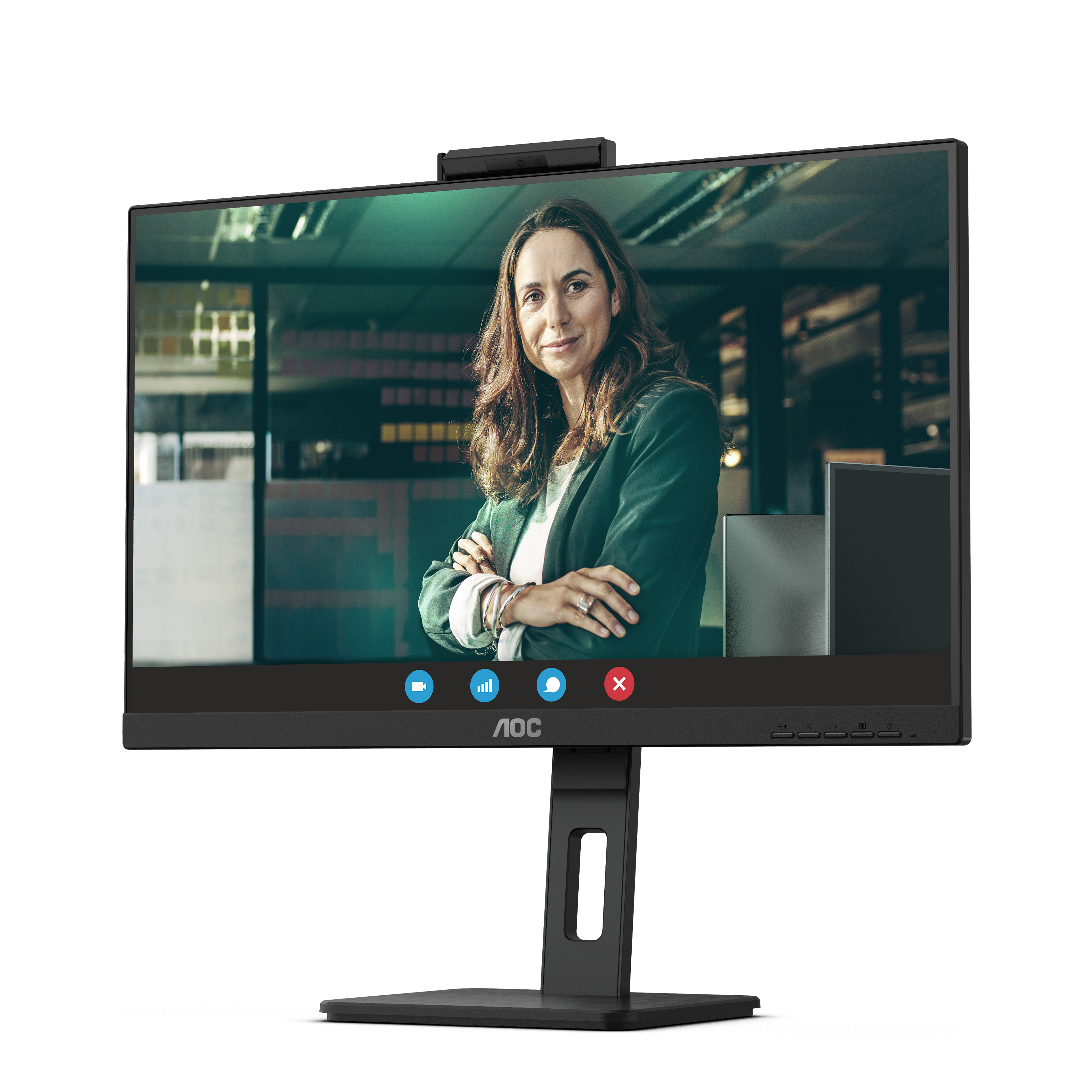 AOC 24" 24P3CW IPS LED  Monitor - 1920x1080, Full HD, 75Hz, 4ms, Hangszóró, LAN, Fekete