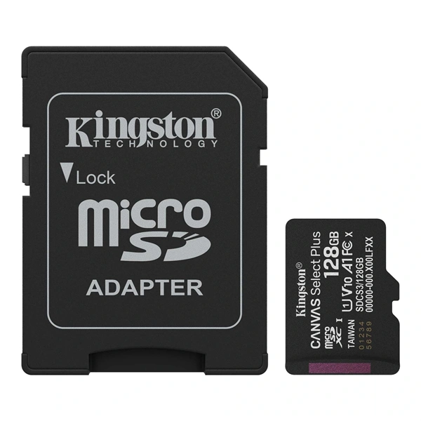 Kingston  128Gb SDCS3/128GB SDXC Canvas Select Plus SD Memóriakártya
