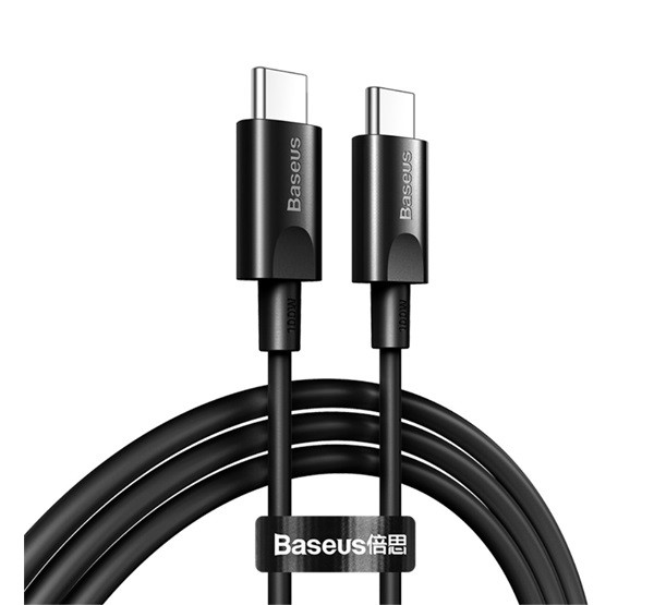 BASEUS XIAOBAI SERIES adatátvitel kábel (USB - Type-C, 100W, PD gyorstöltés támogatás, 100cm) FEKETE (CATSW-D01)