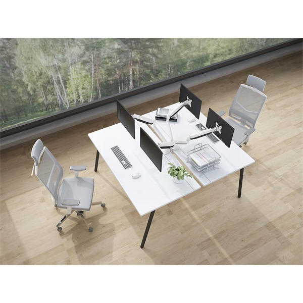MULTIBRACKETS  M Deskmount Gas Spring Dual  15-27" max.VESA: 100x100 mm  9 kg  2 karos asztali konzol Fehér