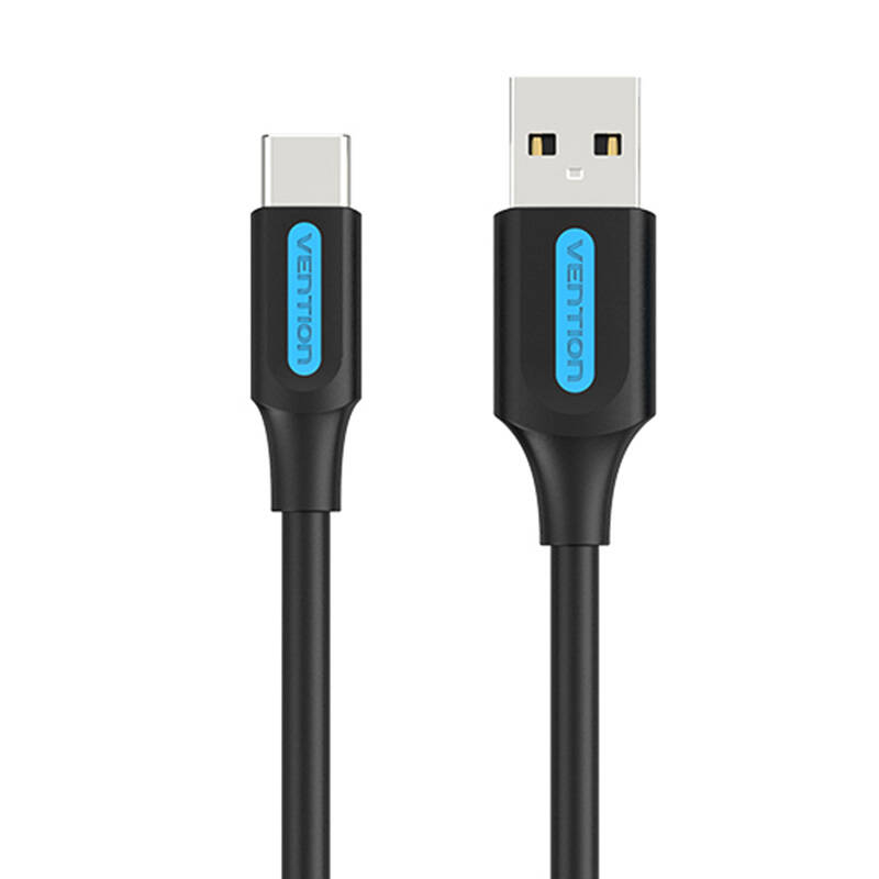USB 2.0 A to USB-C 3A Cable Vention COKBH 2m Black USB 2.0 A to USB-C 3A Cable Vention COKBH 2m Black