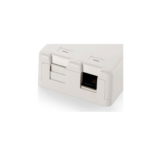 Equip Keystone Fali aljzat  125122 2 port  Cat5e/Cat6/Cat6A  árnyékolatlan  porvédő fehér 
